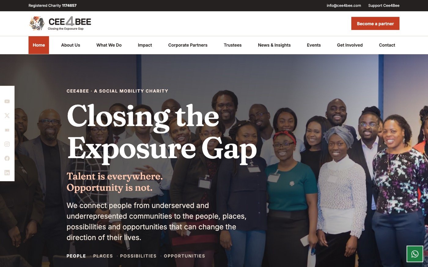 The Cee4Bee website home page